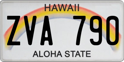 HI license plate ZVA790