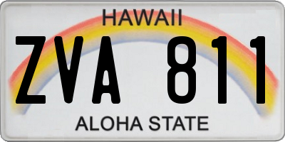 HI license plate ZVA811