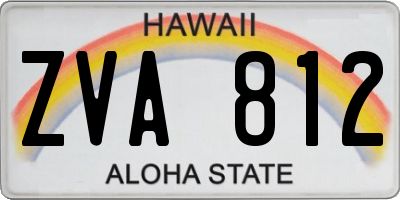 HI license plate ZVA812