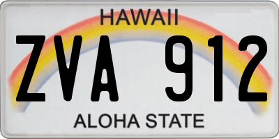 HI license plate ZVA912