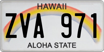 HI license plate ZVA971