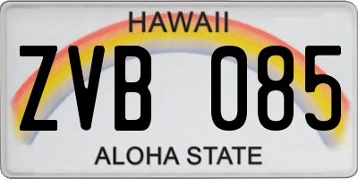 HI license plate ZVB085
