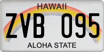 HI license plate ZVB095