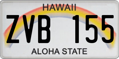 HI license plate ZVB155