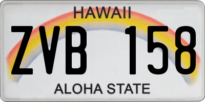 HI license plate ZVB158