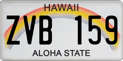 HI license plate ZVB159