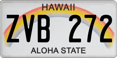 HI license plate ZVB272