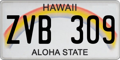 HI license plate ZVB309