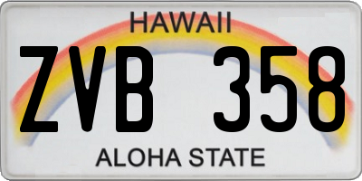 HI license plate ZVB358