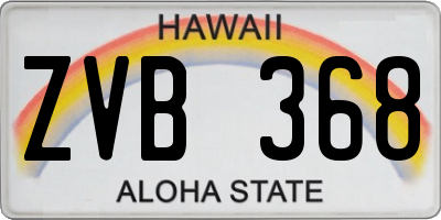 HI license plate ZVB368