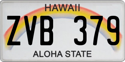 HI license plate ZVB379