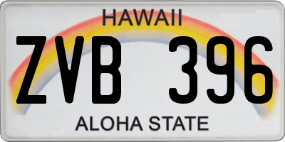 HI license plate ZVB396