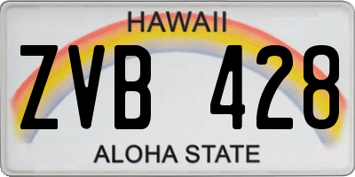 HI license plate ZVB428
