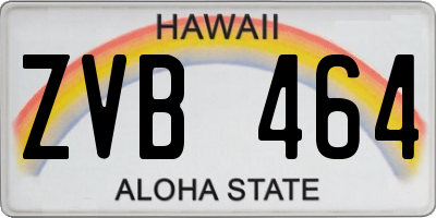 HI license plate ZVB464