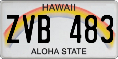 HI license plate ZVB483