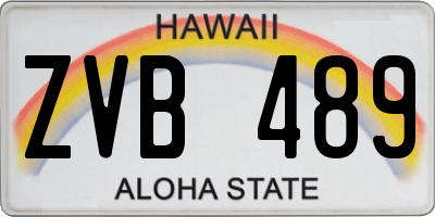 HI license plate ZVB489