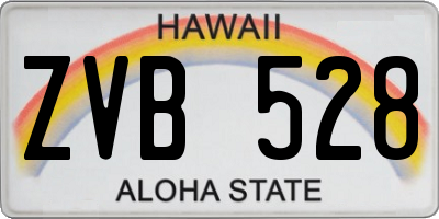 HI license plate ZVB528