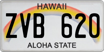 HI license plate ZVB620