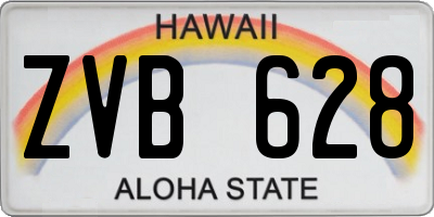 HI license plate ZVB628