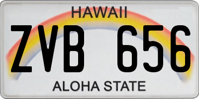 HI license plate ZVB656