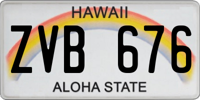 HI license plate ZVB676