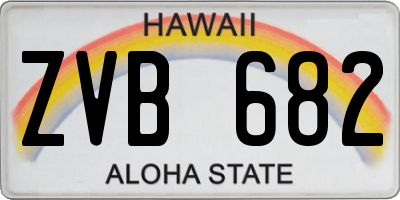 HI license plate ZVB682