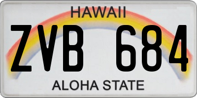 HI license plate ZVB684