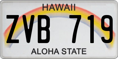 HI license plate ZVB719