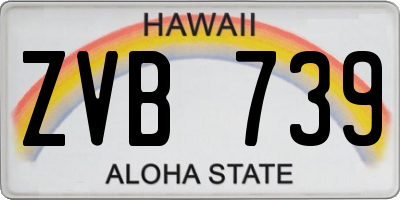 HI license plate ZVB739