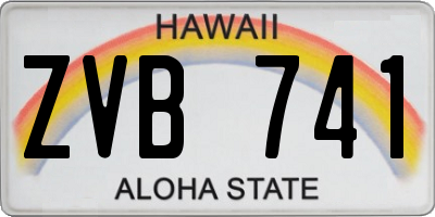 HI license plate ZVB741