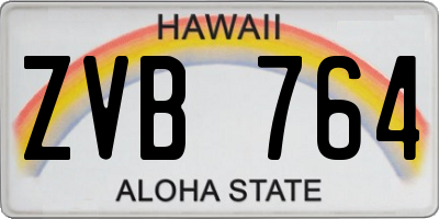 HI license plate ZVB764