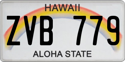 HI license plate ZVB779