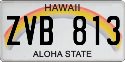 HI license plate ZVB813