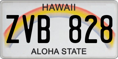 HI license plate ZVB828