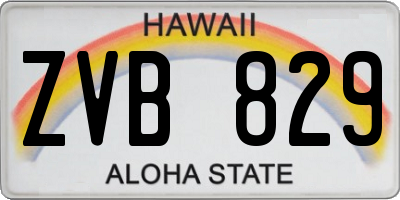 HI license plate ZVB829