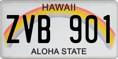 HI license plate ZVB901