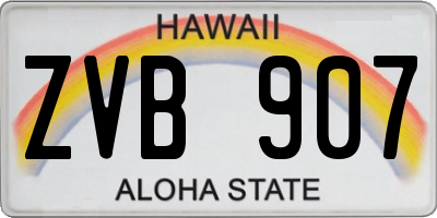 HI license plate ZVB907