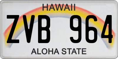 HI license plate ZVB964