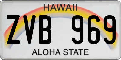 HI license plate ZVB969