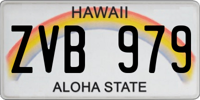 HI license plate ZVB979