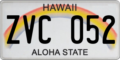 HI license plate ZVC052