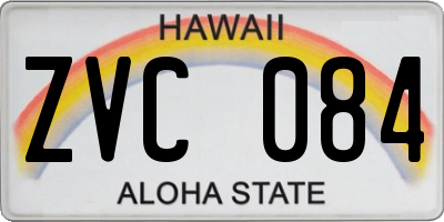 HI license plate ZVC084