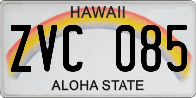 HI license plate ZVC085