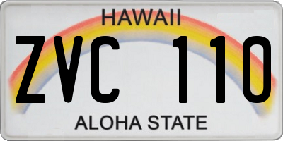 HI license plate ZVC110