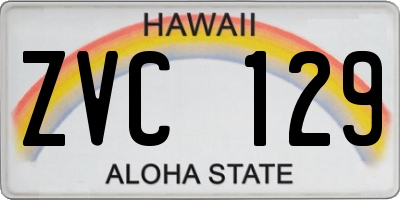HI license plate ZVC129