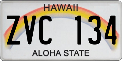 HI license plate ZVC134
