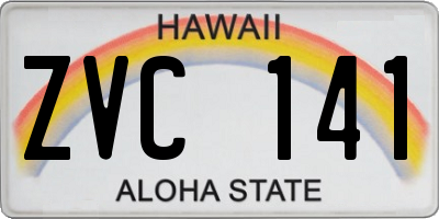 HI license plate ZVC141