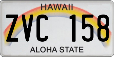 HI license plate ZVC158