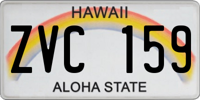 HI license plate ZVC159