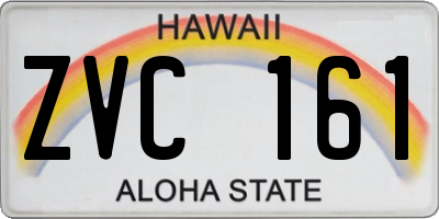 HI license plate ZVC161